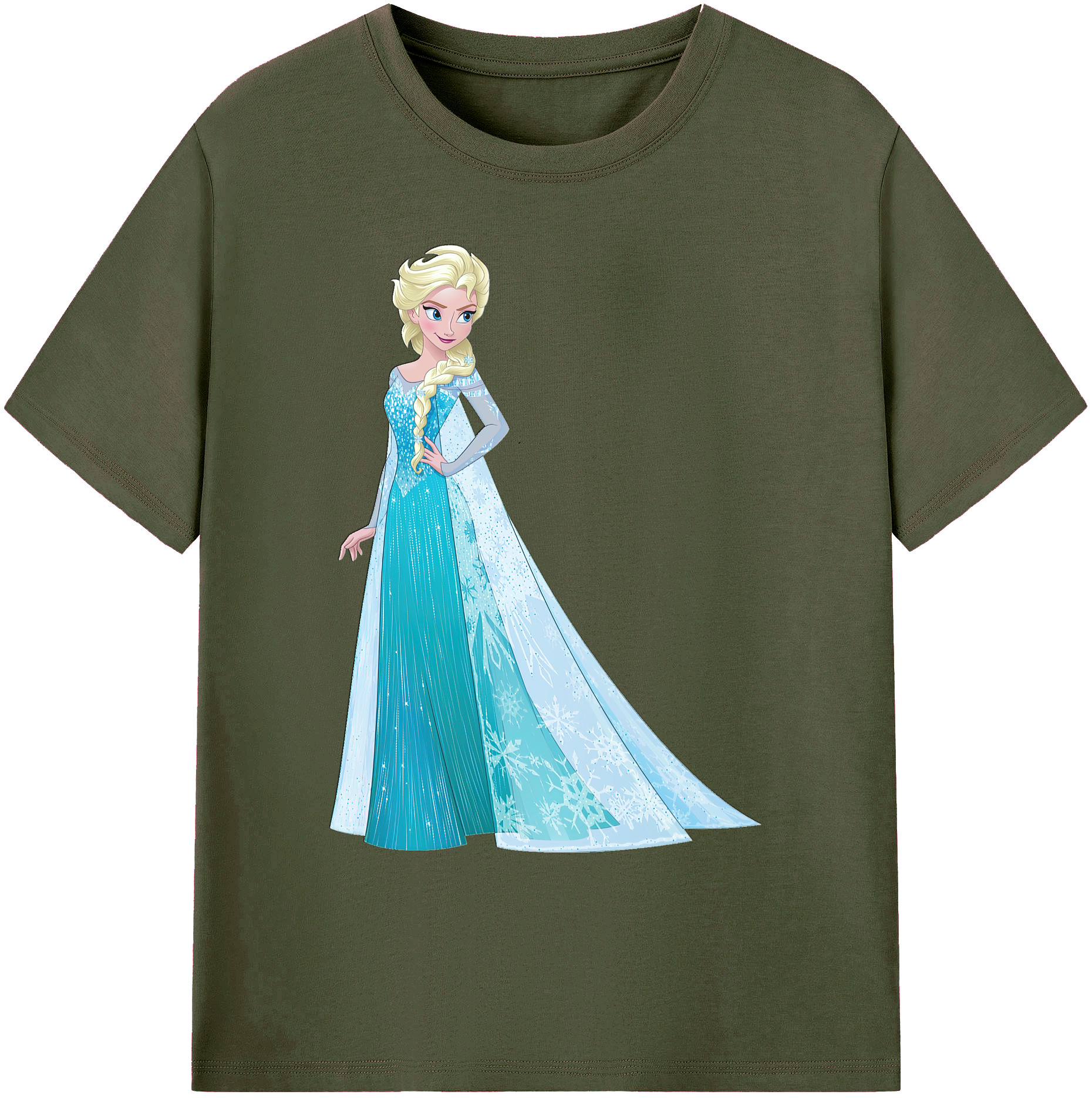 （画像用） アナと雪の女王 アンナ エルサ Frozen Anna Elsa 綿100％ メンズ半袖Tシャツ｜肌触りやわらか＆通気性